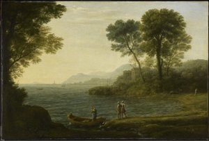 Ombordstigningen til Carlo og Ubaldo, 1667 av Claude Lorrain