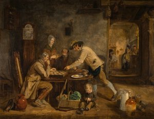 The Draft Players, 1844 av Claude Lorraine R.W Nursey