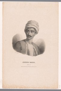Portrett av en gresk ung mann Jeune Grec (tittel på objekt) Etudes (serietittel på objekt) av Claude Marie Dubufe