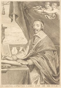 Armand Jean du Plessis, kardinal Richelieu av Claude Mellan