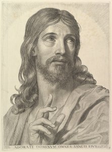 Byste av den voksne Kristus av Claude Mellan