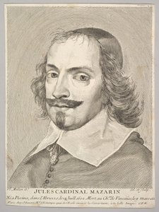 Kardinal Jules Mazarin. av Claude Mellan