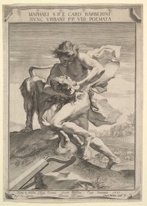 David Strangling the Lion, 1631. av Claude Mellan