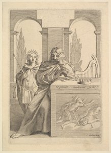 David: Tittelside for Talon, LHistoire Sainte, III, 1645. av Claude Mellan