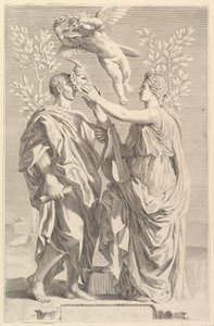 Frontispice: Horace, Quintus Horatius Flaccus, 1642 av Claude Mellan