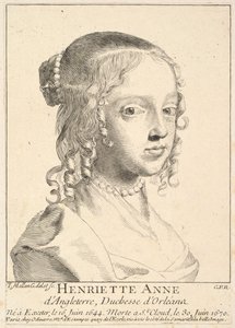 Henriette-Anne dAngleterre, hertuginne dOrléans. av Claude Mellan