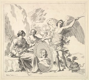 Louis-Emmanuel de Valois, greve av Alais og hertug av Angoulême, 1600-tallet. av Claude Mellan