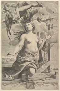 Martyrium av St. Catherine, 1625. av Claude Mellan