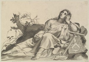 Maria Magdalena-meditasjon. av Claude Mellan