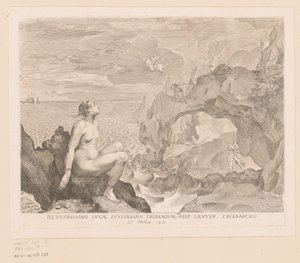 Perseus kommer for å frigjøre Andromeda av Claude Mellan