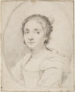 Portrett av Virginia de Vezzo da Velletri av Claude Mellan