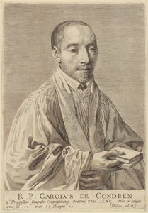 Portrett av Charles de Condren av Claude Mellan