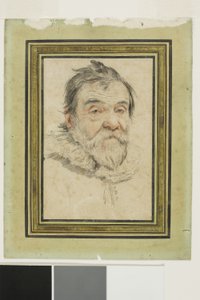 Portrett av en skjeggete gammel mann av Claude Mellan