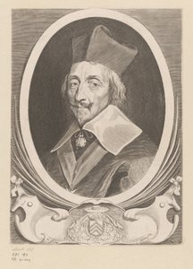 Portrett av Armand-Jean du Plessis, kardinal de Richelieu av Claude Mellan