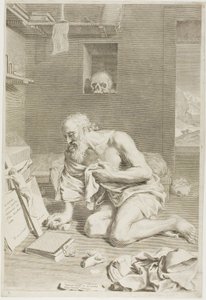 St. Hieronymus ber av Claude Mellan