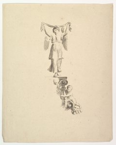 Statue av en engel. av Claude Mellan