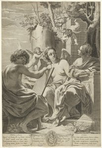 Allegori om intellekt, hukommelse og vilje av Claude Mellan after Simon Vouet
