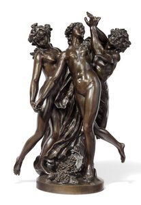 The Three Graces, ca. 1860 (bronse) av Claude Michel (after) Clodion