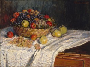 Epler og druer av Claude Monet
