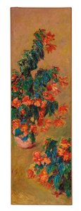 Røde asaleaer i potte, 1883 av Claude Monet
