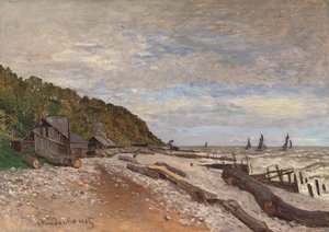 Båtgård nær Honfleur; Shipyard of Small Ships, nær Honfleur, 1864 av Claude Monet