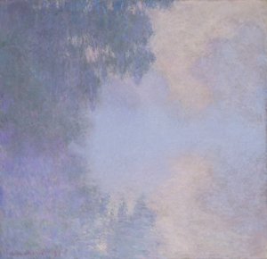 Gren av Seinen nær Giverny (Mist) av Claude Monet