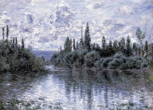 Arm of the Seine nær Vétheuil av Claude Monet