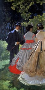 Frokost på gress Fragment. Venstre del. Maleri av Claude Monet (1840-1926) 1865-1866 Søn. 2,48x2,17 m Paris, musee d