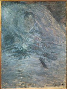Camille på dødsleiet (kunstnerens første kone 1847-1879) av Claude Monet