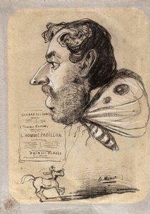 Karikatur av Jules Didier ("Sommerfuglmannen") av Claude Monet