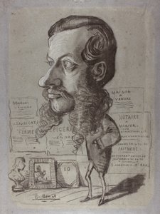 Karikatur av Léon Manchon, ca. 1858 av Claude Monet
