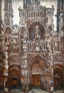 Katedralen i Rouen, portalutsikt, brun harmoni av Claude Monet