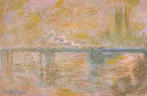 Charing-Cross Bridge i London, ca. 1902 (olje på lerret) av Claude Monet