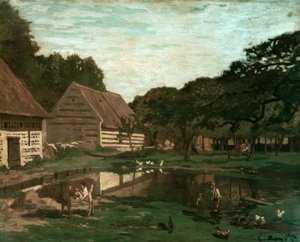 Gårdstun i Normandie av Claude Monet