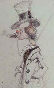 Dandy med en sigar Dandy au Cigare, ca 1857 av Claude Monet
