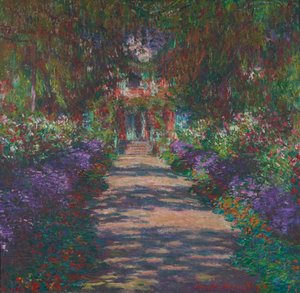 En allé i Monets hage ved Giverny av Claude Monet