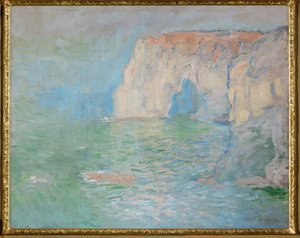 Étretat: die Manneporte, Reflexionen auf dem Wasser von Claude Monet