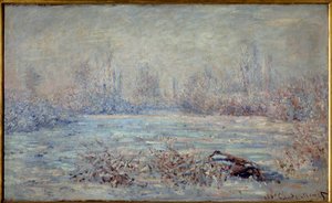 Frost nær Vetheuil i 1880 Maleri av Claude Monet (1840-1926) 1880 Dim. 0,61 x 1 m. Paris, Musee d
