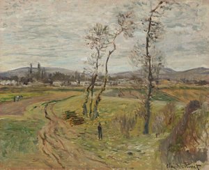 Gennevilliers-sletten; Sletten i Gennevilliers, 1877 av Claude Monet