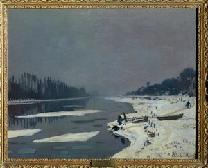 Isbiter på Seinen ved Bougival, Yvelines Maleri av Claude Monet (1840-1926) Dim 0,65 x 0,81 m Paris Louvre museum Obligatorisk omtale: Donasjon Helene og Victor Lyon av Claude Monet