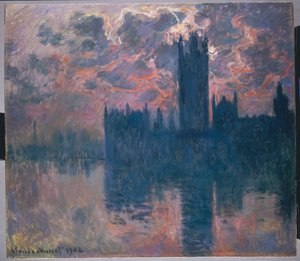 Houses of Parliament, solnedgang, 1902 av Claude Monet