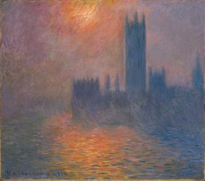 Houses of Parliament, solnedgang av Claude Monet