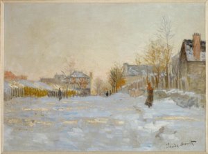 Snø i Argenteuil av Claude Monet