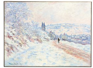 Veien til Vétheuil, snøeffekt, 1879 av Claude Monet