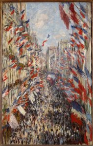 Rue Montorgeuil, i Paris. Høytiden 30. juni 1878 av Claude Monet