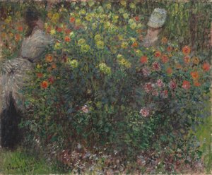 Damer i blomster, 1875 av Claude Monet