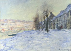 Lavacourt under snø. Rundt 1878-81 av Claude Monet