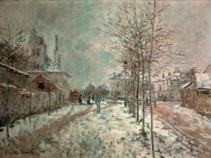 Boulevard de Pontoise i Argenteuil, snø av Claude Monet