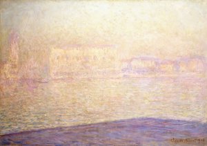 Hertugpalasset sett fra Saint-Georges Majeur, 1908 av Claude Monet