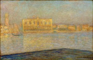 Hertugpalasset sett fra Saint George Major av Claude Monet